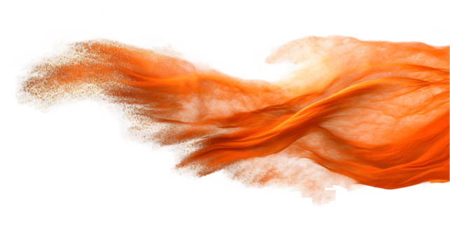 Ivory Coast flag colours powder exploding on isolated background