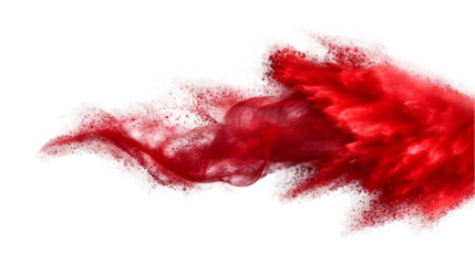 Maldives flag colours powder exploding on isolated background