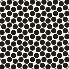 Vector seamless pattern. Repeating geometric elements. Stylish monochrome background design. - 755601745