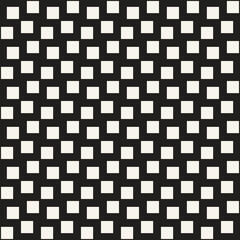Vector seamless pattern. Repeating geometric elements. Stylish monochrome background design. - 755601765