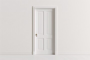 a white door in a room - obrazy, fototapety, plakaty