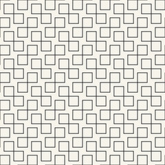 Vector seamless pattern. Repeating geometric elements. Stylish monochrome background design. - 755602162