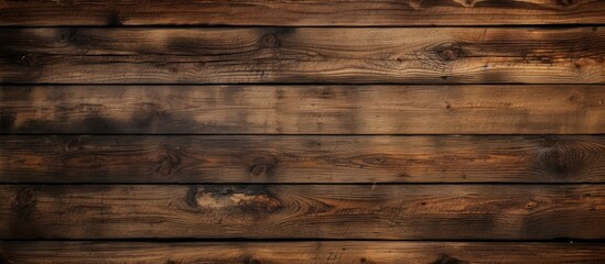 A weathered wooden wall fills the frame, showcasing a rich brown background. The aged texture of the wood gives character to the simple yet striking composition.