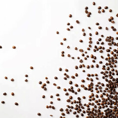 Obraz premium coffee beans on white background