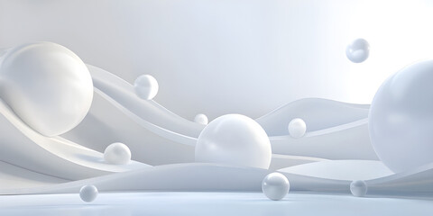Abstract background with pink and blue balls, soap bubbles and bubbles - Ai Generated