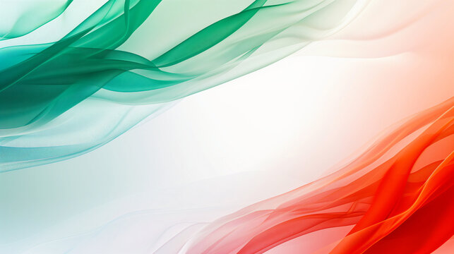 Abstract background with Italian Flag Colors, Smooth silk fabric folds backdrop. Italian Heritage Month