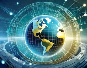 Obraz premium background with globe