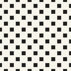 Vector seamless pattern. Repeating geometric elements. Stylish monochrome background design. - 755606171