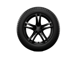 A  car tyre with disc isollated on the transparent background