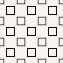 Vector seamless pattern. Repeating geometric elements. Stylish monochrome background design. - 755606311