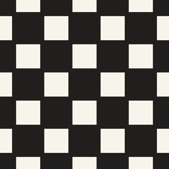Vector seamless pattern. Repeating geometric elements. Stylish monochrome background design. - 755607313