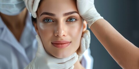plastic surgeon face - obrazy, fototapety, plakaty