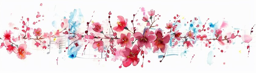 Watercolor blossom harmony random chords