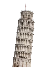 Florence Cathedral in Rome, Italy isolated on transparent white. Design element