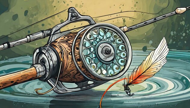 fishing rod and reel wallpaper 