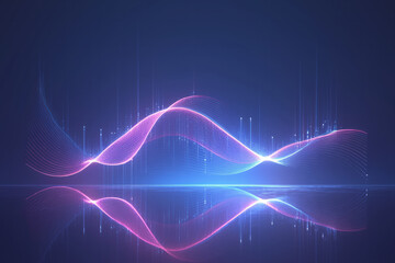 Dynamic light particle wave background
