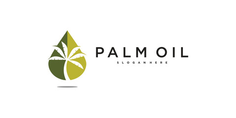 Abstract palm logo design vector. Premium Vector