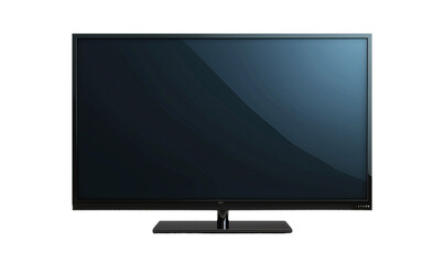 A close up of the modern large black TV.