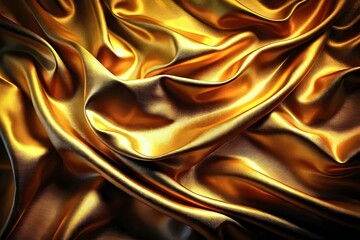 Luxurious Golden Fabric Waves