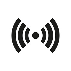 Signal icon ensures connection. Wireless network spans wide. Internet access optimized. Vector illustration. EPS 10.