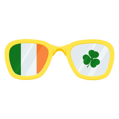 Irish party colorful sunglasses icon