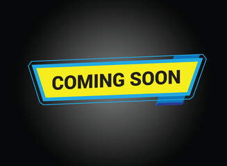 Coming soon banner design templete with abstract background. Vector Illustration.