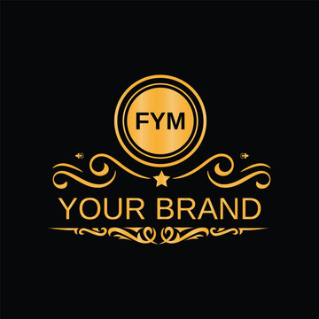 Letter FYM handwritten unique logo design for your business