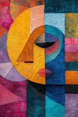 abstract colorful face background