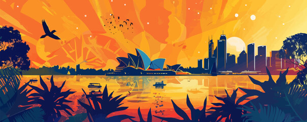 Australia's day background simple design