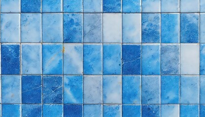 Blue Ceramic Tile Pattern Background