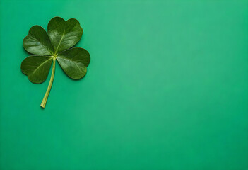 four leaf clover on green background - st patrick's day stock photos and images