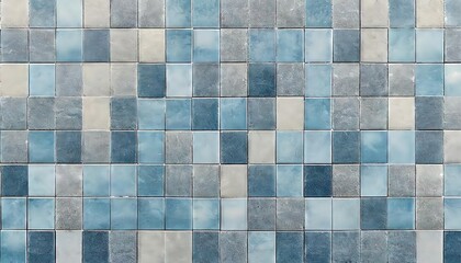 Blue Mosaic Tile Pattern Background