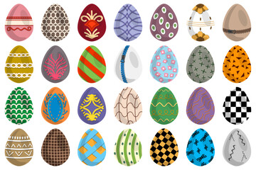 Illustration on theme celebration holiday Easter with hunt colorful bright eggs