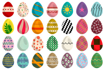 Illustration on theme celebration holiday Easter with hunt colorful bright eggs