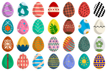 Illustration on theme celebration holiday Easter with hunt colorful bright eggs