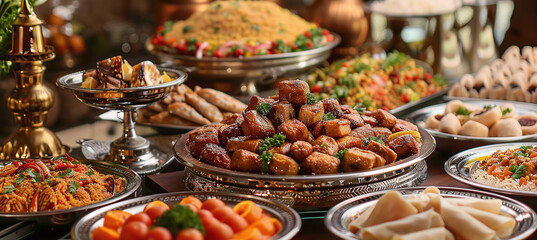 Obraz premium Ramadan meal package including Iftar buffet and Suhoor breakfast