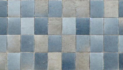 Blue and Gray Square Ceramic Tiles Pattern