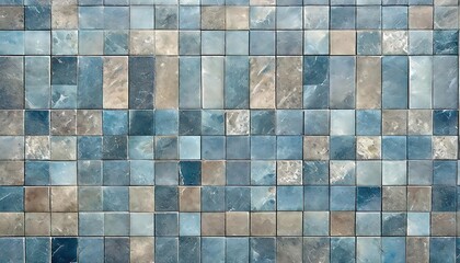 Blue Ceramic Tile Wall Pattern