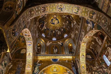 Papier Peint photo Lavable Palerme Palatine Chapel or Cappella Palatina, Palermo, Sicily, Italy