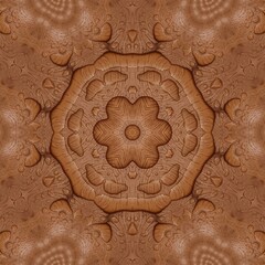 hexagonal pattern of water drops on a brown background