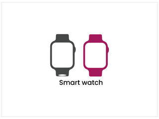Smart watch icon and logo illustration.