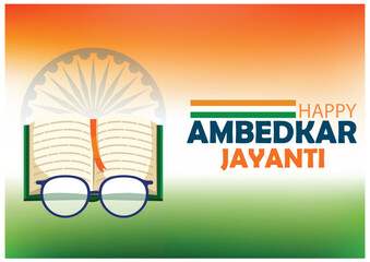 Vector illustration Babasaheb Bhimrao ambedkar Jayanti editable post banner template 