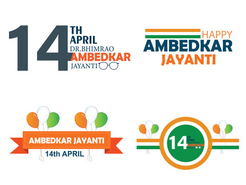 Vector illustration Babasaheb Bhimrao ambedkar Jayanti editable post banner template 