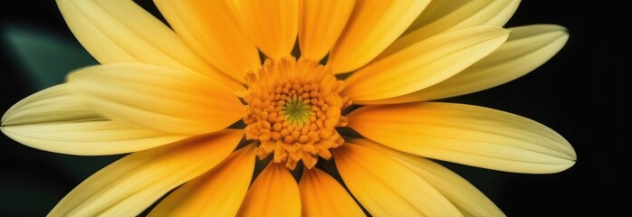 Background of orange calendula flowers. Fresh flowers. Medicinal flowers, plants. Calendula background. View from above. Banner.