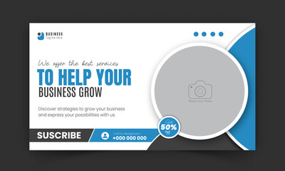 Corporate business YouTube thumbnail and web banner design template, modern creative gaming thumbnail for gaming video promotion and live video streaming abstract red color shape on white background
