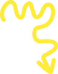 a colorful arrow vector hand drawn  transparent background