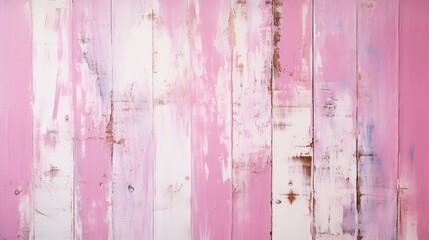 Old pink and white wall with a textured wood background and vibrant wood grunge and space for text, Generative AI.