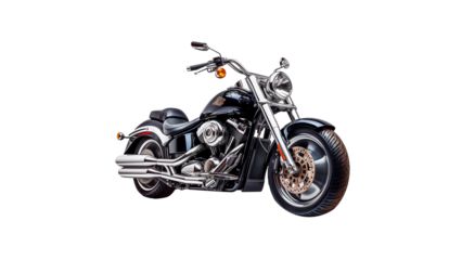 Bike cut out. Motorbike side view on transparent background