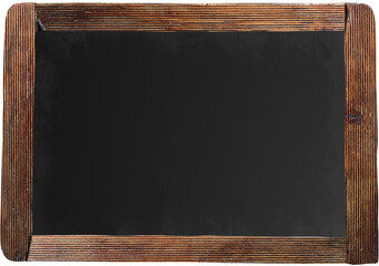 An unique concept of isolated chalk board on plain background , very suitable to use in mostly stationery project.