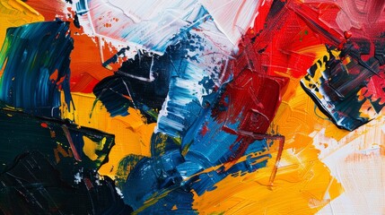 Abstract expressionist art with bold brushstrokes and contrasting colors.